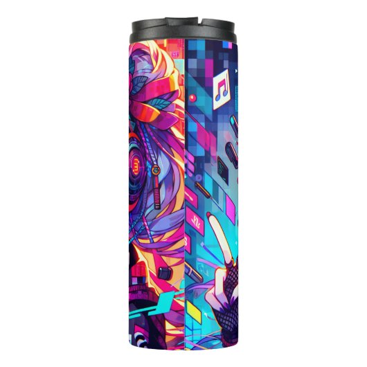 Glitchcore Thermosbecher (Rückseite)