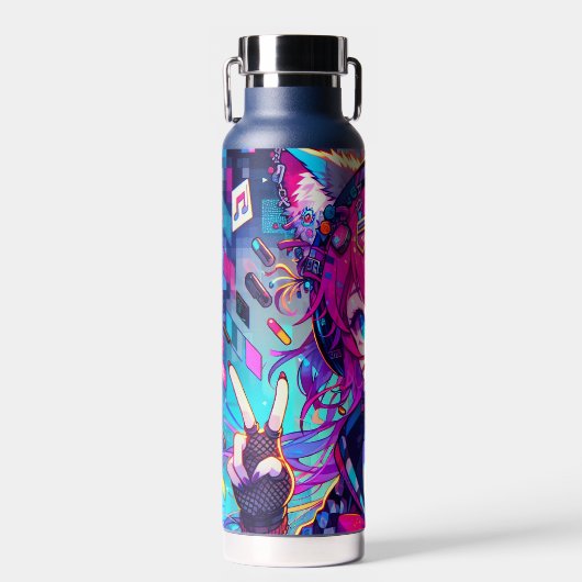 Glitchcore Trinkflasche (Vorne)