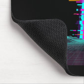 Glitchcore UFO-Entführung Synthwave Vaporwave Alie Mousepad (Ecke)