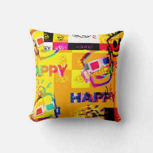 GLITCHED HAPPY Kissen