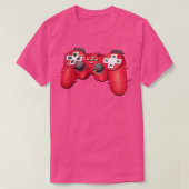 Glitched Joystick für Gamer T-Shirt (Design vorne)