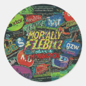 GLITCHED REALITY PATCH - Multiverse Malfunction Runder Aufkleber (Vorderseite)