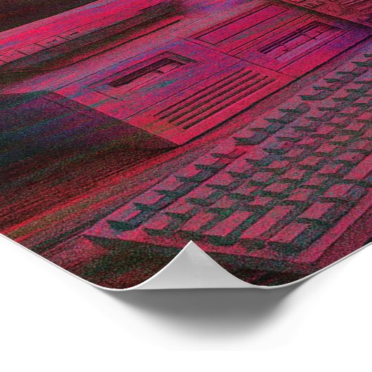 Glitched Terminal | Vaporwave Techcore Poster (Ecke)