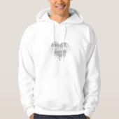 Glitchy Tropfen Heart Aesthetic Hoodie (Vorderseite)