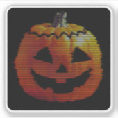 Glitchy TV Pumpkin Aufkleber (Vorderseite)