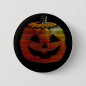 Glitchy TV Pumpkin Button (Vorderseite)