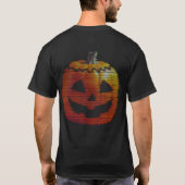 Glitchy TV Pumpkin Front & Back T-Shirt (Rückseite)
