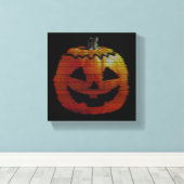 Glitchy TV Pumpkin Leinwanddruck (Insitu (Holzboden))