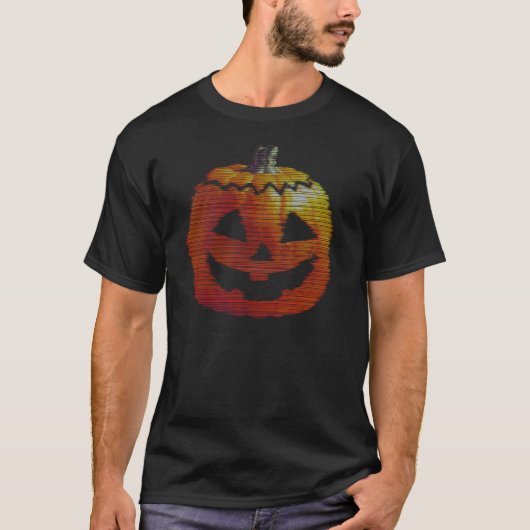 Glitchy TV Pumpkin T-Shirt (Vorderseite)