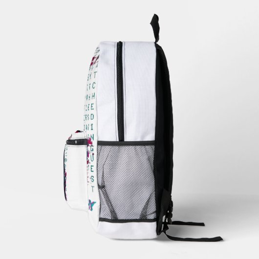 "Glitchy Vibes - Digital Art Backpack" Bedruckter Rucksack (Rechts)