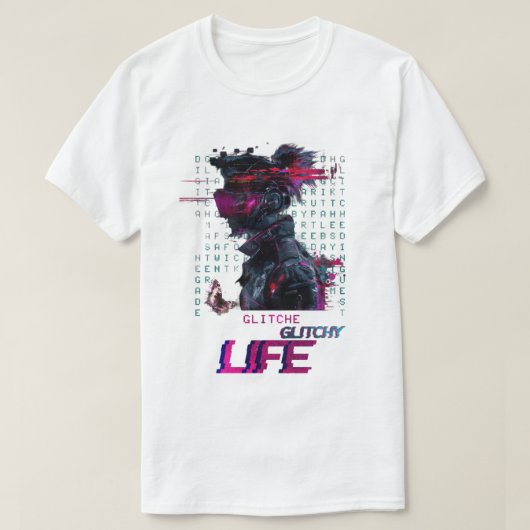 Glitchy Vibes T - Shirt - Fett und verzerrt (Design vorne)