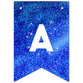 Glitering Crown Blue Birthday Banner (Dritte Fahne)