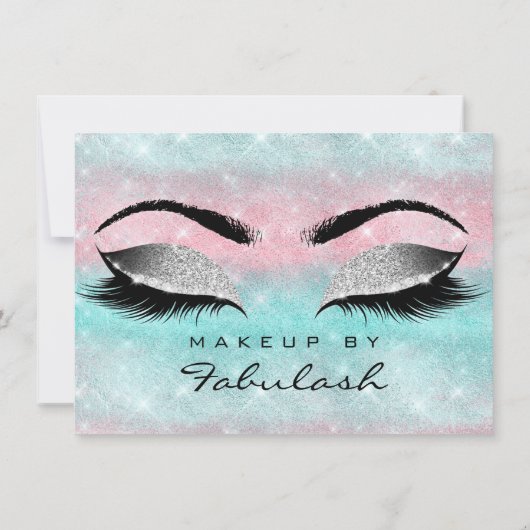 Glitte Lashes Gray Makeup Artist Geschenk (Rückseite)