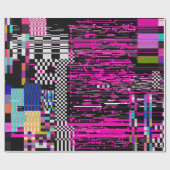 Glitted Retro VHS Bildschirm mit Flickern und gebr Geschenkpapier (Flach)