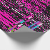 Glitted Retro VHS Bildschirm mit Flickern und gebr Geschenkpapier (Ecke)