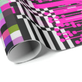 Glitted Retro VHS Bildschirm mit Flickern und gebr Geschenkpapier (Rolleneckpunkt)