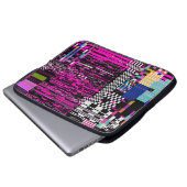 Glitted Retro VHS Bildschirm mit Flickern und gebr Laptopschutzhülle (Vorne Knopf)