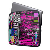 Glitted Retro VHS Bildschirm mit Flickern und gebr Laptopschutzhülle (Vorderseite Links)