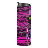 Glitted Retro VHS Bildschirm mit Flickern und gebr Thermosbecher (Nach rechts gedreht)