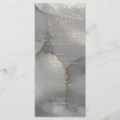 Glitter Alkohol Tinte Chic Flach Menü Menükarte (Vorderseite)