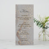 Glitter Alkohol Tinte Chic Flach Menü Menükarte (Stehend Vorderseite)