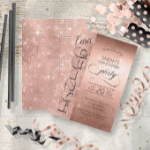 Glitter and Shine Quinceanera Rose Gold ID701 Einladung