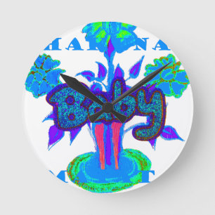 Glitter-Baby Hakuna Matata gifts.png Runde Wanduhr