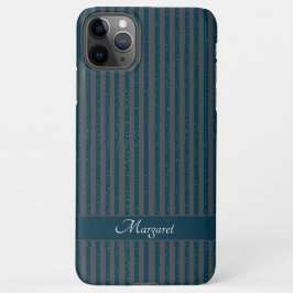 Glitter blue  | Minimal Modern Initial Monogram  iPhone 11Pro Max Hülle