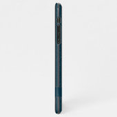 Glitter blue  | Minimal Modern Initial Monogram  iPhone Hülle (Linke Seite)