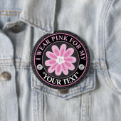 Glitter-Blumen-Brustkrebs-Bewusstseins-Design Button (Beispiel)