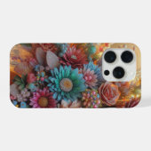 Glitter-Blumen-iPhone-Hülle iPhone Hülle (Rückseite (Horizontal))