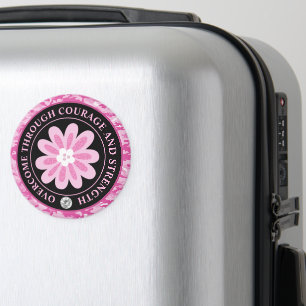 Glitter-Blumen-Tarnung Brustkrebs-Bewusstsein Magnet