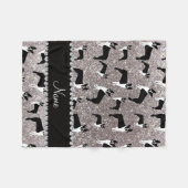 Glitter-Boston-Terrier des individuellen Namens Fleecedecke (Vorderseite (Horizontal))