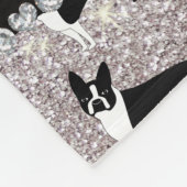 Glitter-Boston-Terrier des individuellen Namens Fleecedecke (Ecke)