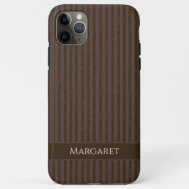 Glitter brown | Minimal Modern Initial Monogram  Case-Mate iPhone Hülle