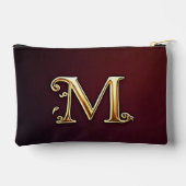 Glitter-Buchstabe M-Monogramm mit tropfender Flüss Zubehörtasche (Rückseite)