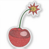Glitter Cherry Bomb Custom-Cut Vinyl Stickers Aufkleber (Vorderseite)