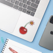 Glitter Cherry Bomb Custom-Cut Vinyl Stickers Aufkleber (Laptop mit iPhone)