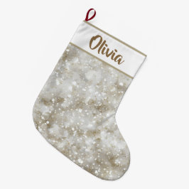 Glitter Christmas Stocking | Personalized Name Großer Weihnachtsstrumpf