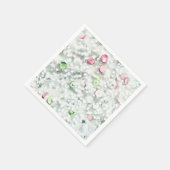 Glitter-Cocktailservietten - Weiß Serviette (Ecke)