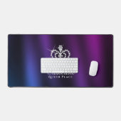 Glitter Crown Black Blue Lila Schreibtischunterlage (Tastatur & Maus)