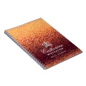 Glitter Crown Red Gold Notizblock (Rechte Seite)