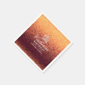 Glitter Crown Red Gold Serviette (Ecke)