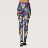 Glitter Crystal Shards Pattern – Sparkling Faceted Leggings (Rückseite)