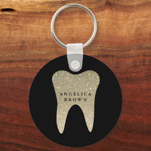 Glitter Dental Keychain Schlüsselanhänger (Rückseite)
