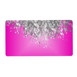 Glitter des heißen Rosas und des Imitats