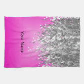 Glitter des heißen Rosas und des Imitats Küchentuch (Horizontal)