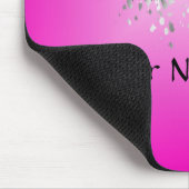 Glitter des heißen Rosas und des Imitats Mousepad (Ecke)