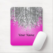 Glitter des heißen Rosas und des Imitats Mousepad (Mit Mouse)