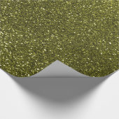 Glitter des olivgrünen Grüns Geschenkpapier (Ecke)